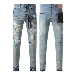 Purple Brand Jeans Pure Cotton High Street Trend