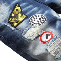 DSQ2 Short Jeans Ripped Stretch Denim Shorts