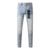 Purple Brand Jeans Pure Cotton High Street Trend #9089