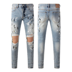 Purple Brand Jeans Pure Cotton High Street Trend #9100