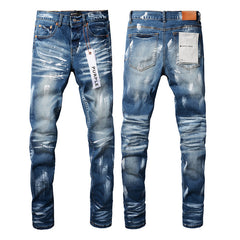 Purple Brand Jeans Pure Cotton High Street Trend