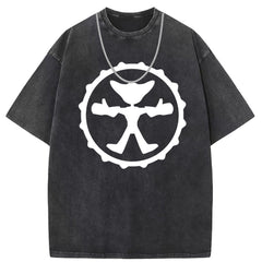 Men T Shirts Washed Old Punk Short Sleeve T-Shirt Loose