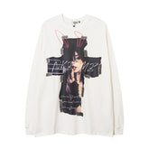 Men Long Sleeve T Shirt Cross Super Beautiful Anime Print