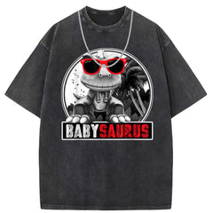 Mens T Shirts Washed Old Punk Cotton Short Sleeve T-Shirts