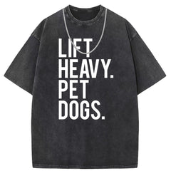 Men T Shirts Short Sleeve T-Shirt Women Washed Old American Street