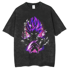 Mens T Shirts Loose Short Sleeve Dragon Ball Print Fried Snowflake T-Shirt
