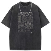 Men T Shirts Short-sleeved T-shirt women washed and old