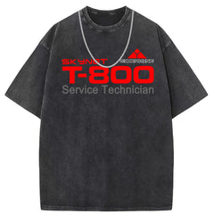 Men T Shirts Pure cotton round neck short-sleeved T-shirt women's washed and old