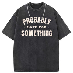 Men T Shirts Washed and old printed short-sleeved T-shirt loose and casual