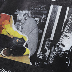 Men Long Sleeve T Shirt Character Print Washed and Worn Loose