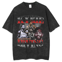Men T Shirts American Hip Hop Washing Water