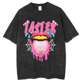 Mens T Shirts Top Vintage Print Short Sleeve T-Shirt