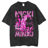 Mens T Shirts Printed T-Shirt Half Sleeve Washing Water Old ins Loose Short Sleeve