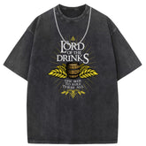 Men T Shirts Cotton short-sleeved T-shirt washed and old