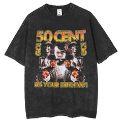 Mens T Shirts do old gray printing T-shirt washing water