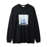 Men Long Sleeve T Shirt Science Fiction Pattern Casual Loose