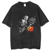 Mens T Shirts Printed Hip Hop Rap Short Sleeve T-Shirt