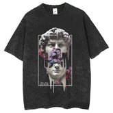 Mens T Shirts Washed Old Short Sleeve T-Shirts Oversize