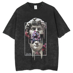 Mens T Shirts Washed Old Short Sleeve T-Shirts Oversize