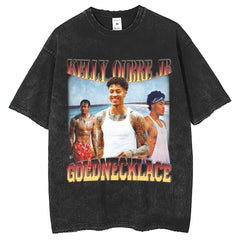 Mens T Shirts Vintage Printed Short Sleeves Loose