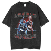 Men T Shirts Printed Washing Water Old T-Shirt Top