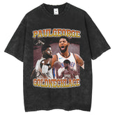 Mens T Shirts Printed Old Washing T-Shirts Street Loose