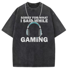 Men T Shirts Short Sleeve T-Shirt Men's Washed Old Punk