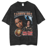 Men T Shirts American old washing water T-shirt half sleeve loose