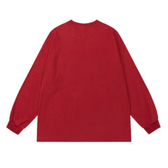 Men Long Sleeve T Shirt Flower Embroidered Bottoming Shirt