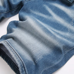 DSQ2 Short Jeans Ripped Stretch Denim Shorts