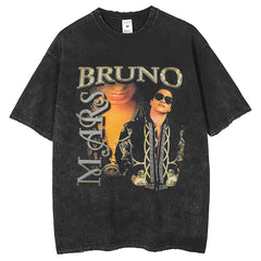 Mens T Shirts Printed Old T-Shirts Street Washing T-Shirts