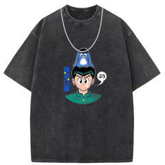 Men's T Shirts Cotton Crew Neck Short Sleeve T-Shirt Women's Washed and Old