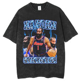 Mens T Shirts Washing Water Short Sleeve T-Shirt Loose Printing