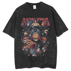 Men T Shirts Washing T-Shirt Hokage Akira Tissue Loose Crew Neck