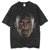 Mens T Shirts Kobe Bryant Vintage Print Short Sleeve T-Shirt Wash