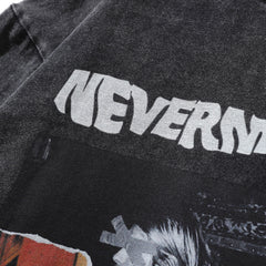 Men Long Sleeve T Shirt Character Print Washed and Worn Loose