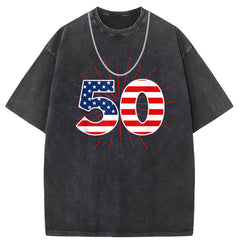 Men T Shirts Old vintage cotton printed short sleeves