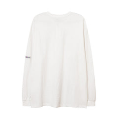 Men Long Sleeve T Shirt Childhood Scene Necklace Decoration