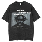 Mens T Shirts Vintage Washing Water Old Printed T-Shirts Short Sleeves Whized