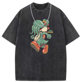 Mens T Shirts Vintage Anime Short Sleeves