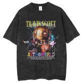 Men T Shirts Old Street Loose Short Sleeves Vintage