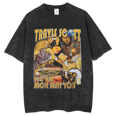 Men T Shirts Short Sleeve Top ins Vintage Say Print Short Sleeve T-Shirt