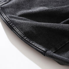 Men Long Sleeve T Shirt Flame Car Printing Loose Distressed