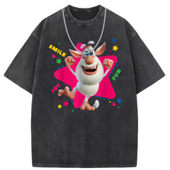 Mens T Shirts Washed Old Punk Short Sleeve T-Shirts