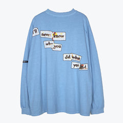 Men Long Sleeve T Shirt Thermal Imaging Printing Loose Base Shirt