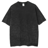 Mens T Shirts Washing Water Old Edging Short Sleeve T-Shirt Oversize