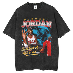 Mens T Shirts Printed Loose Short Sleeve Crew Neck T-Shirt