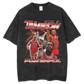 Mens T Shirts Rodman T-Shirts Jerseys Washed Old Vintage Short Sleeves Oversize