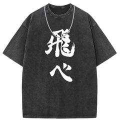 Men T Shirts Printed Short Sleeve T-Shirt Washed Old Punk Loose