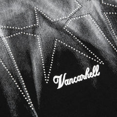 Men Long Sleeve T Shirt Pure Cotton Inkjet Hot Drilling Five-Pointed Star